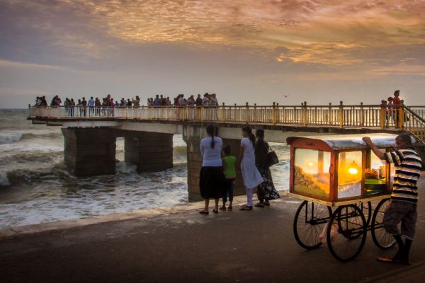 Sunset view of the Galle Face Green which is a popular activity amongst things to do in Colombo