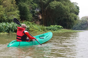 Canoeing in the Mahaweli River