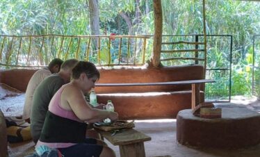having lunch in a village sri lanka day tours