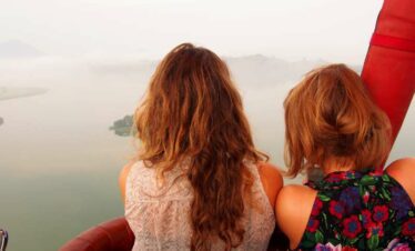 Experiencing the nature during their hot air ballooning tour in Sri Lanka